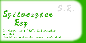 szilveszter rez business card